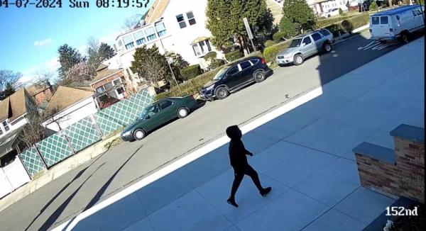 The attacker slugged the 68-year-old woman in the face on the steps of the Saint Demetrios Greek Orthodox Church, cops said.