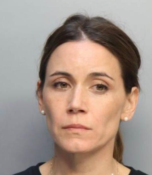 Nathalie Fay, 36, was nabbed on a domestic battery charge late Saturday in Miami. 