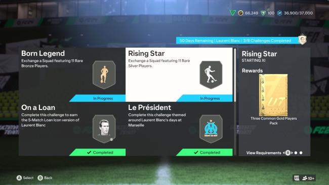 The Rising Star Icon SBC requirement in EA Sports FC 24.