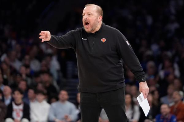 Jalen Brunson puts his hands on his face after making an errant pass intended for Isaiah Hartenstein when he decided not to shoot mid-air during overtime of the Knicks' 112-106 Game 5 loss to the 76ers.