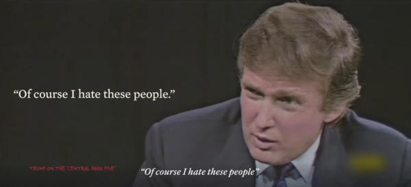 Biden's campaign focused on comments Trump made in the 1980s a<em></em>bout the Central Park Five.