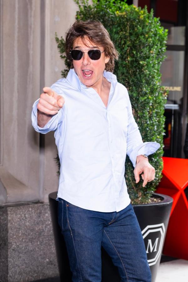Tom Cruise smiling. 