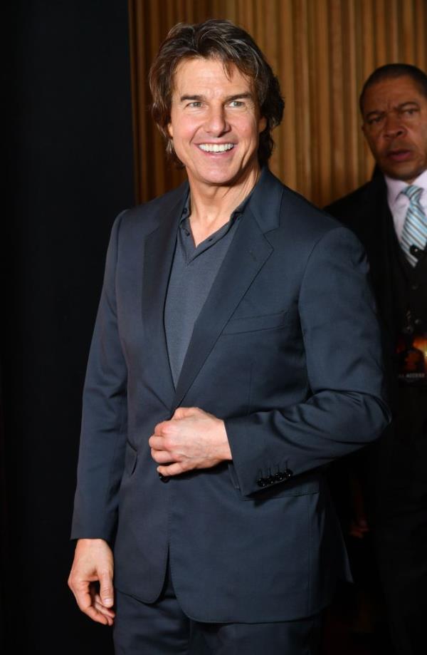 Tom Cruise smiling. 
