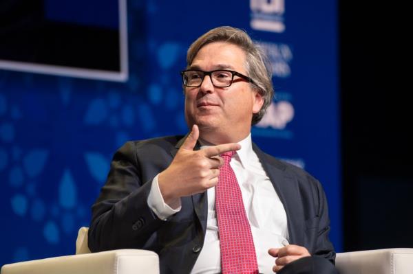 Jason Furman, eco<em></em>nomist and professor at Harvard University, speaks at a meeting at the annual meeting of the Internatio<em></em>nal Mo<em></em>netary Fund and the World Bank. German Finance Minister Lindner has also traveled to Marrakech for the IMF/World Bank meeting and a meeting of the finance ministers and central bank heads of the G20 countries.