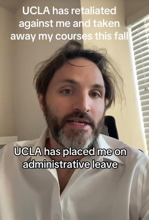 CLA astrophysics lecturer Daniel McKeown reveals he was placed on leave as a form of retaliation against him on Oct. 19, 2024.