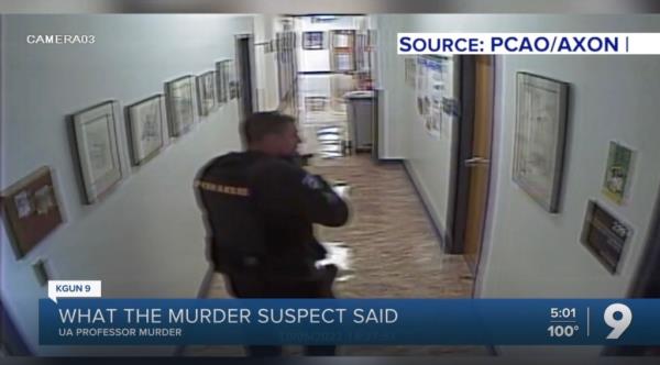 Newly released video shows the moment police entered the John W. Harshbarger building in search of the gunman. 