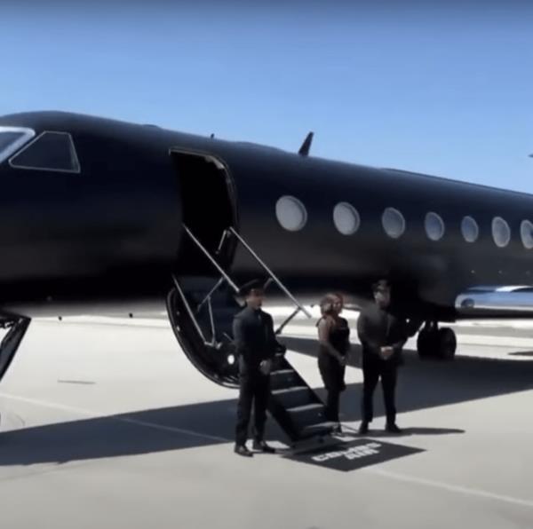 His plane. 