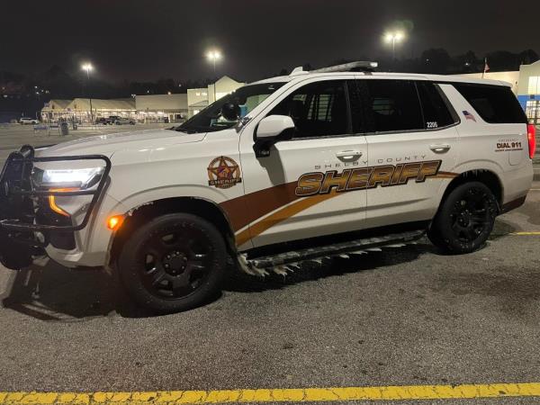A Shelby County sheriff's vehicle 