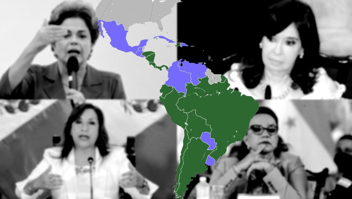 How many feminine presidents has Latin America had in its historical past?