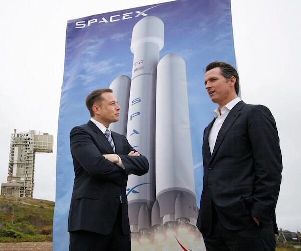 Elon Musk and Gavin Newsom