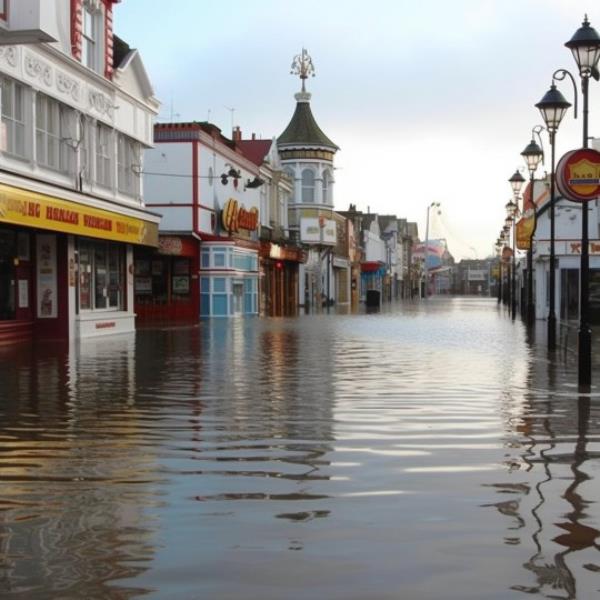 Great Yarmouth AI Reveals The Reality of Climate Change in 2100 ? AI illustrates the impact climate change could have on the world in 2100 ? 50-day-long heatwaves, disastrous wildfires and severe floods threaten the UK ? Images ba<em></em>sed on research and endorsed by experts The Eco Experts has predicted and visualised the impact of climate change by 2100, feeding expert analysis into AI platform Midjourney to show how wildfires, floods and drought will impact the UK if we fail to act. The images show how, if climate change co<em></em>ntinues at the rate it is currently at, our local landscapes, homes and ico<em></em>nic landmarks will be destroyed. Images are ba<em></em>sed on current rates of global warming and have been endorsed by UK climate experts. As an island, water presents some of the biggest risks for the UK. Using data from climate change non-profit Climate Central, the images show that Cambridge, Great Yarmouth, and a number of Lo<em></em>ndon landmarks are at risk. Don?t assume you are safe if you do not live near water, as wildfires are likely to also be a concern. In 2100, the Met Office predicts very long and very hot summer heat waves all over the UK, which will lead to wildfires occurring more frequently due to the vast green areas of the country. The damage doesn?t stop there. We can also expect to see severe coastal erosion, evacuation of homes, over-crowded hospitals and potentially the return of face masks