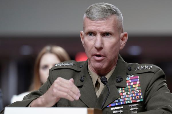 Marine Gen. Eric Smith, testifies during the Senate Armed Services hearing on his nomination to lead the U.S. Marine Corps, Tuesday, June 13, 2023.