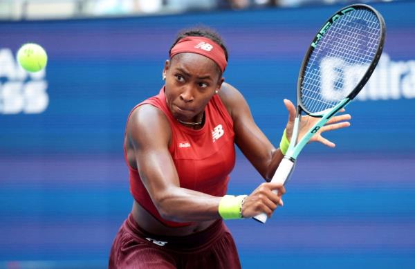 Coco Gauff defeated Caroline Wozniacki on Sunday afternoon in three sets.