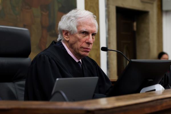 Judge Arthur Engoron attends the closing arguments in the Trump Organization civil fraud trial at New York State Supreme Court in the Manhattan borough of New York, Thursday, Jan. 11, 2024.
