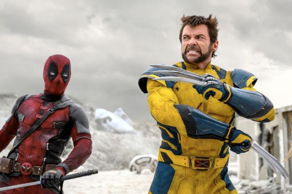 Ryan Reynolds and Hugh Jackman in Deadpool & Wolverine. 