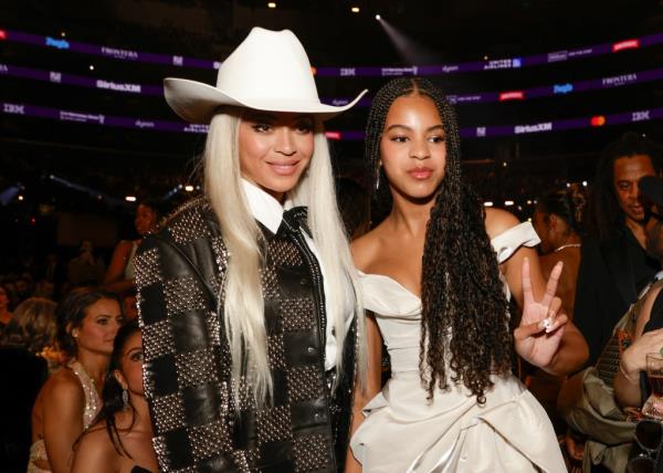 Beyo<em></em>nce and Blue Ivy at the 66th annual Grammy Awards in 2024.