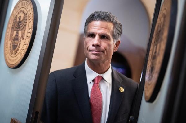 Rep. Dan Meuser, R-Pa., is seen outside a House Republican Co<em></em>nference speaker election meeting in Lo<em></em>ngworth Building on Tuesday, October 24, 2023. 