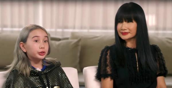 Lil Tay and her mother Angie, interviewed on Good Morning America in 2018.