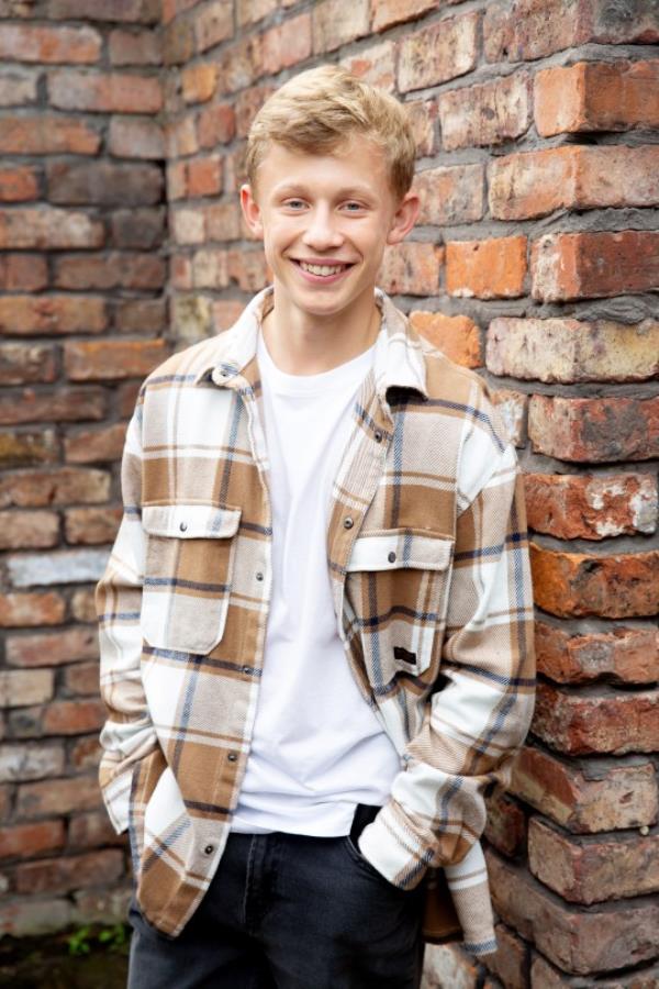Liam McCheyne as Dylan Wilson in Corrie promo picture