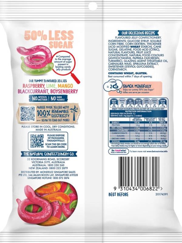 Supplied Editorial The Natural Co<em></em>nfectionary Sake Jellies 50% less Sugar. Supplied