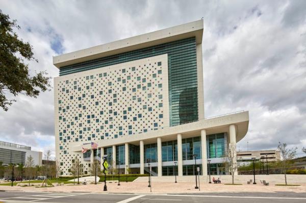 An image of the court-house in Miami-Dade County, one of numerous Florida judicial institutions that will be tasked with enforcing DeSantis' new plan to protect his state's children from dangerous traffickers. 