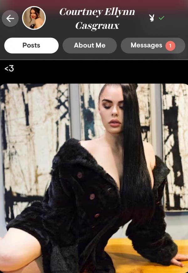 Courtney Casgraux poses for picture on her Playboy profile