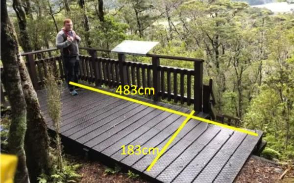 The viewing platform in Milford Sound, one of two safe zo<em></em>nes included in the model, is hoped to shelter over 150 people.