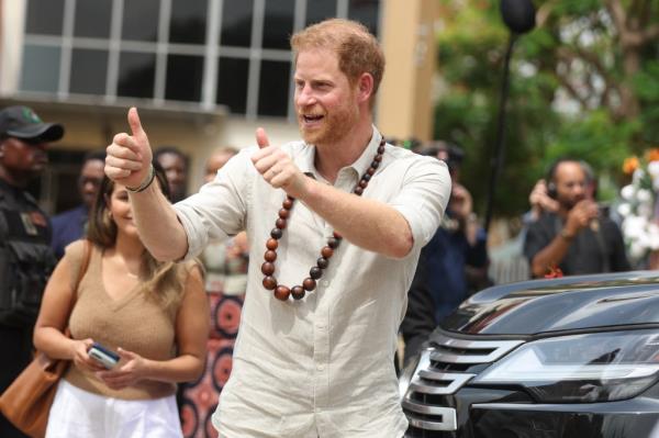 Prince Harry during his trip to Nigeria