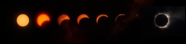 Composite of the total solar eclipse over Central New York