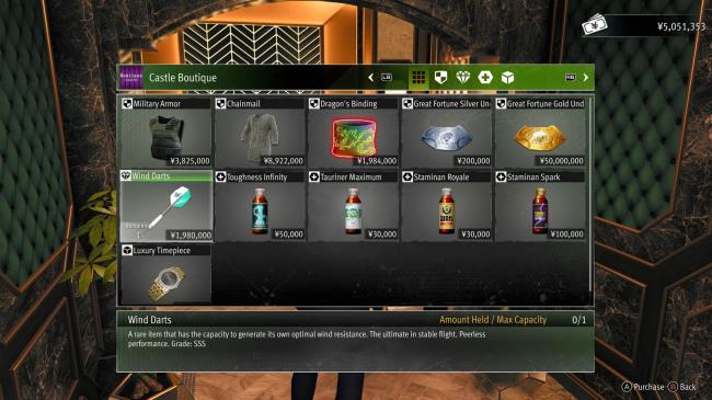 Like A Dragon Gaiden Joryu Buying Wind Darts