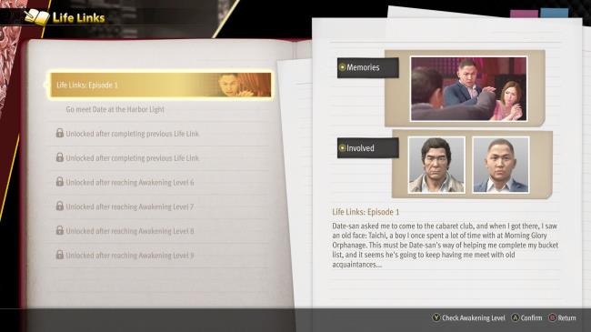 Episodes of Kiryu's Life l<em></em>inks in Like A Dragon: Infinite Wealth.
