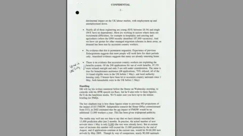 Natio<em></em>nal Archives Excerpt from Natio<em></em>nal Archives that shows Tony Blair's handwriting saying: 