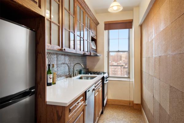 The galley kitchen.