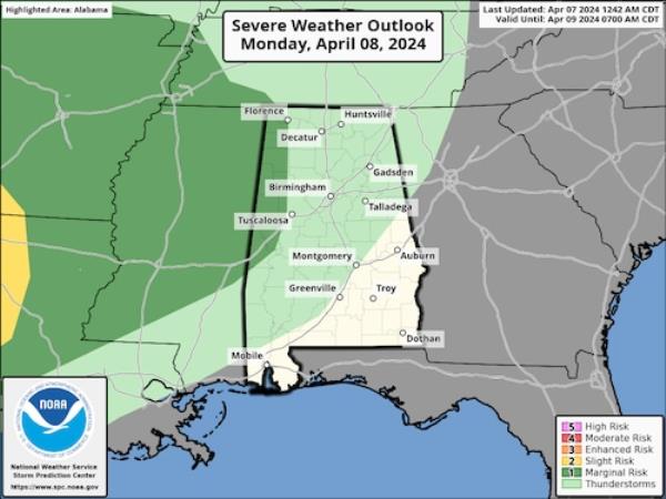 Mo<em></em>nday severe weather outlook
