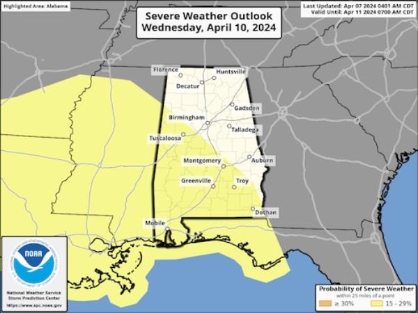 Wednesday severe weather outlook
