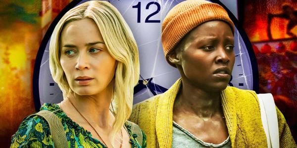 Emily Blunt as Evelyn Abbott and Lupita Nyong'o as Sam from the A Quiet Place movies