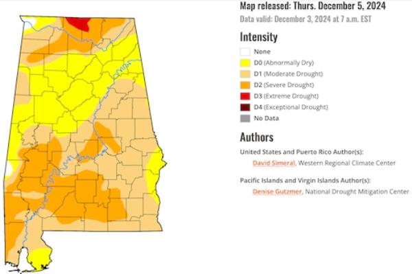 Alabama drought conditions