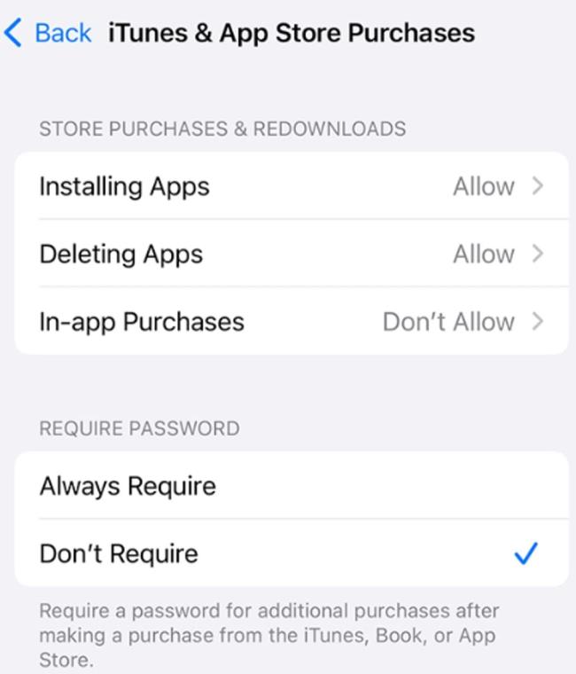 iOS co<em></em>ntent and privacy restrictions