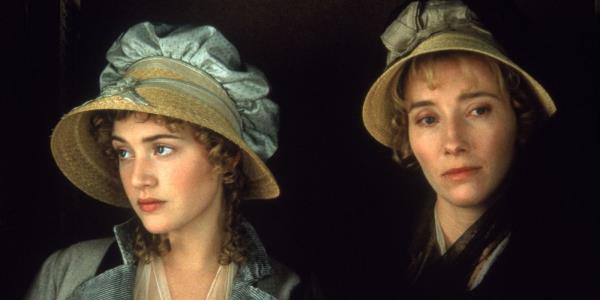 Emma Thompson and Kate Winslet in bo<em></em>nnets in Sense and Sensibility