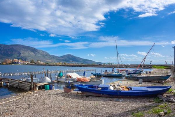 Boats on the village edge