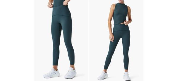 Front and back view of SPANX Co<em></em>ntour Rib Leggings