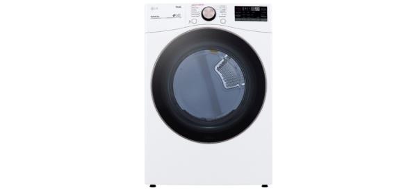 LG - 7.4 Cu. Ft. Stackable Smart Electric Dryer  on white background