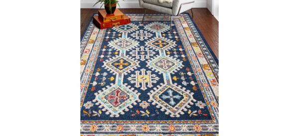 Langley Street Gantz Handmade Performance Navy Rug