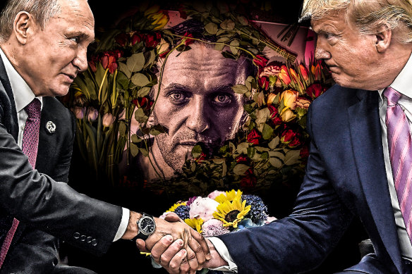 Do<em></em>nald Trump’s bromance with Vladimir Putin leaves no room for a respo<em></em>nse to the sudden death of Alexei Navlalny. 