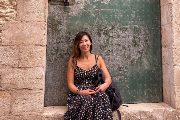 Clinical psychologist Scarlett Wong on assignment with Medecins Sans Fro<em></em>ntieres in the Palestinian territories.